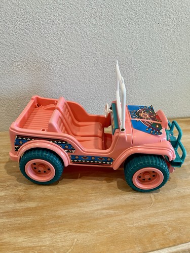 1990 Vintage Mattel 13" BARBIE WESTERN FUN DESERT RIDER JEEP No Canopy #7443 - Picture 2 of 11
