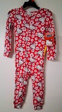Toddlers 3T Hello Kitty One-Piece Sleeper Zip- Up Pajamas New