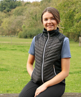 Hy Equestrian Synergy leichte wattierte Weste Körperwärmer schwarz oder blau XS-XL