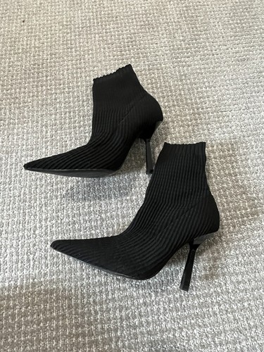 zara fabric ankle boots