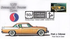 SC 4354-2, 2008, 50’s Fins and Chrome, Add-on Cachet, Pictorial Postmark, 1957 S