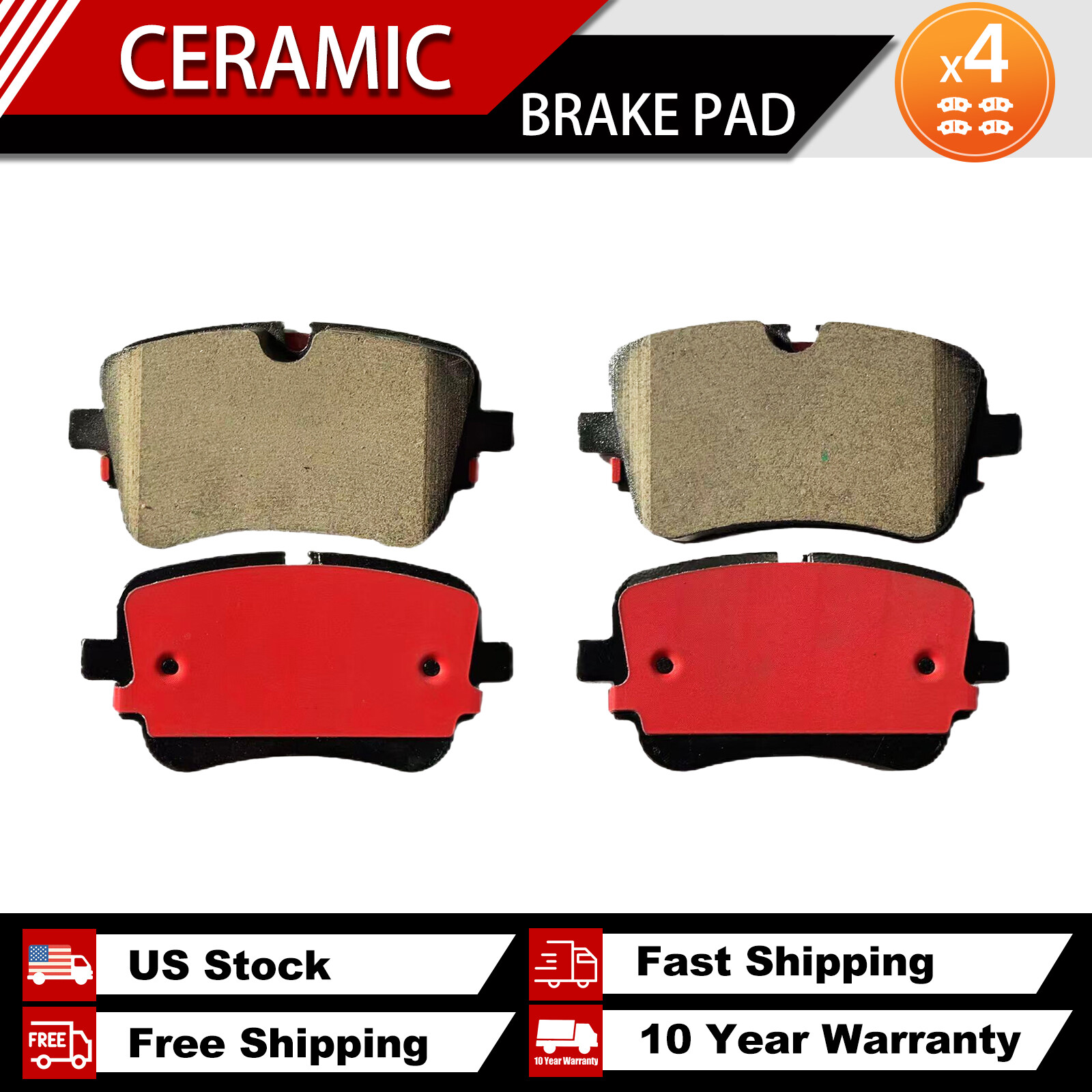 Rear Ceramic Brake Pads D2365 Fit for Audi A6 2019-2021, A8 S6 S7 S8 2020-2021