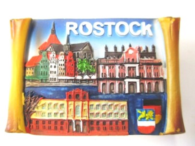 Rostock Magnet Poly Rolle 7 cm ,Souvenir Germany Deutschland Neu