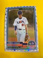 RS10945  2023 USA Baseball Stars and Stripes White  #8 Stunner Gonzales #60/99