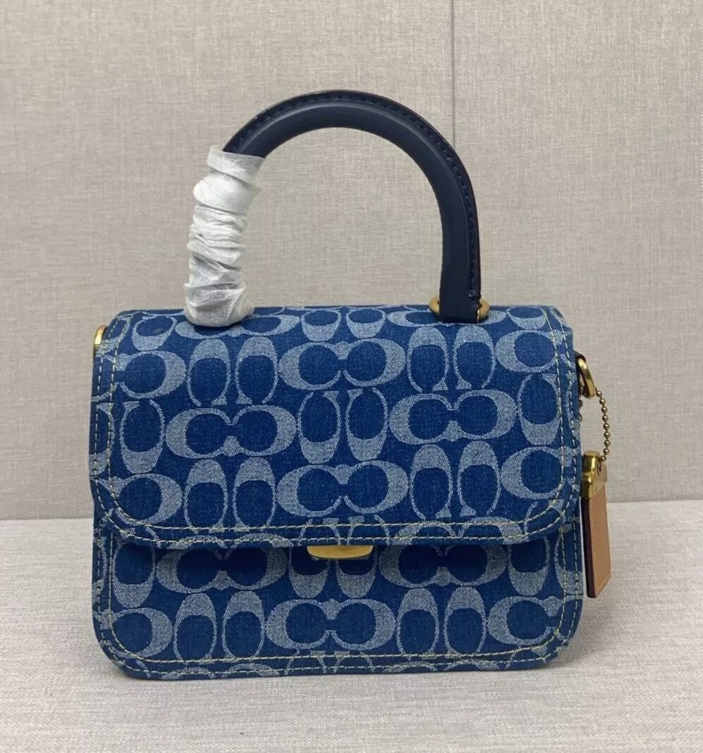 COACH Shoulder bag Rogue Top Handle Signature Denim Blue CR694