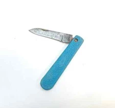 Soviet Folding Knife Hunting and Fishing USSR Vintage Metal Tourist Accessories