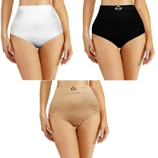 LADIES CONTROL BRIEF HIGH WAIST KNICKERS BUM SHAPE UNDER WEAR PANTIES BASE LAYER