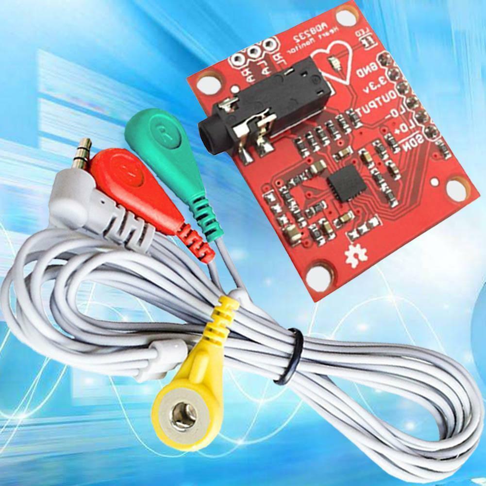 AD8232 Single Lead Heart Rate Monitor ECG Sensor Module Kit For Arduino