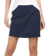 NWT Ladies BELYN KEY Navy Blue & White Ponte Knit Track SKORT S M L XL XXL