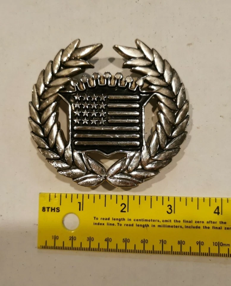 Famosas estrellas y rayas bandera de Estados Unidos hebilla de cinturón plateada  Foto 3 de 4