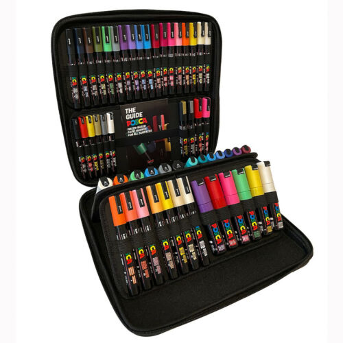 Uni Posca Marker Pens - New Edition 54 Pen Set - Carry Case Included IN STOCK
