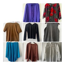 Lot of 8 Mix Women's Resell Clothing Vintage Tops Button Up Various Sizes