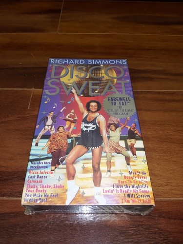Richard Simmons Disco Sweat VHS Vintage Brand New Sealed - Picture 2 of 6