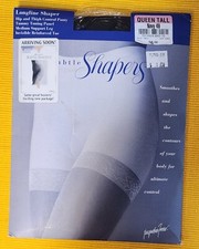 Vintage Subtle Shapers Longline Shaper Navy Pantyhose Size Queen Tall