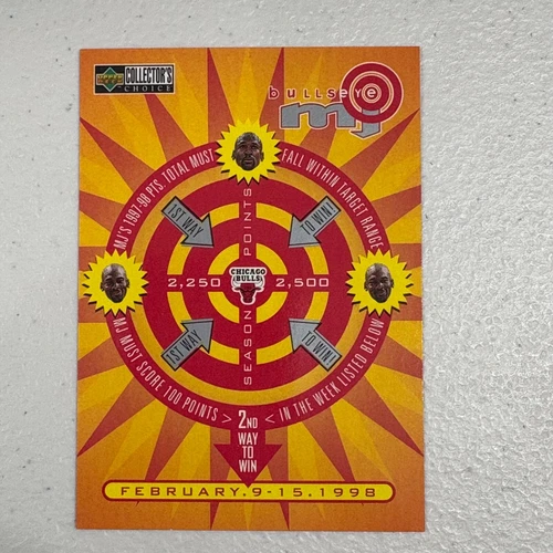 1997-98 Collector's Choice MICHAEL JORDAN #B6 MJ Bullseye Card Chicago Bulls HOF