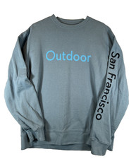 Outdoor Voices Sweatshirt Mens Small Fleece Pullover Crew Neck USA Made San Fran