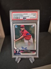 2018 Bowman Chrome Prospect Autographs Ranger Suarez Psa 9