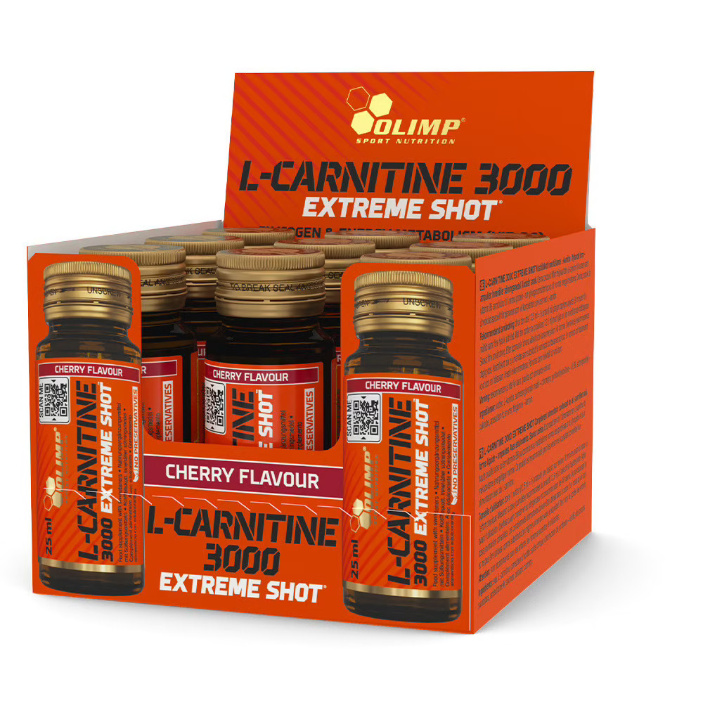 L-Carnitine 3000 extreme shot boîte de 9 ampoules de 25ml pour l'endurance et la sèche musculaire