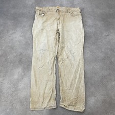 Carhartt Carpenter Trousers Mens 42" Relaxed Fit Workwear Pants, Beige