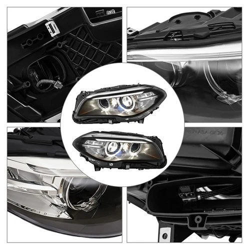 Pair Headlight For 2014 2015 2016 2017 BMW 5 series F10 550i 535i 528i Xenon HID Foto 3 de 4