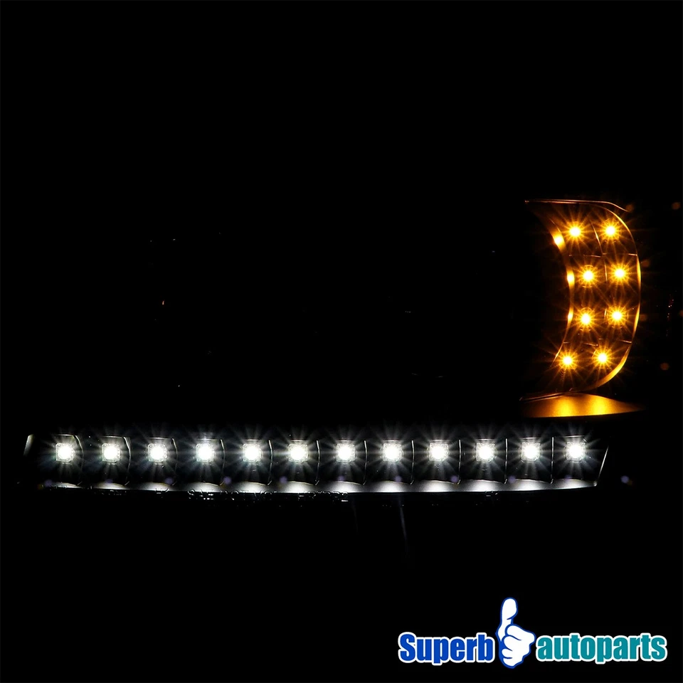 Fit 2001-2011 Ford Ranger Projector Headlights LED Strip Turn Signal light Black Foto 4 de 4