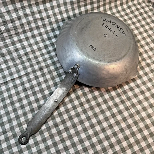 One of a Kind Vintage Wagner Aluminum French Chef Skillet pre-Magnalite 1920s