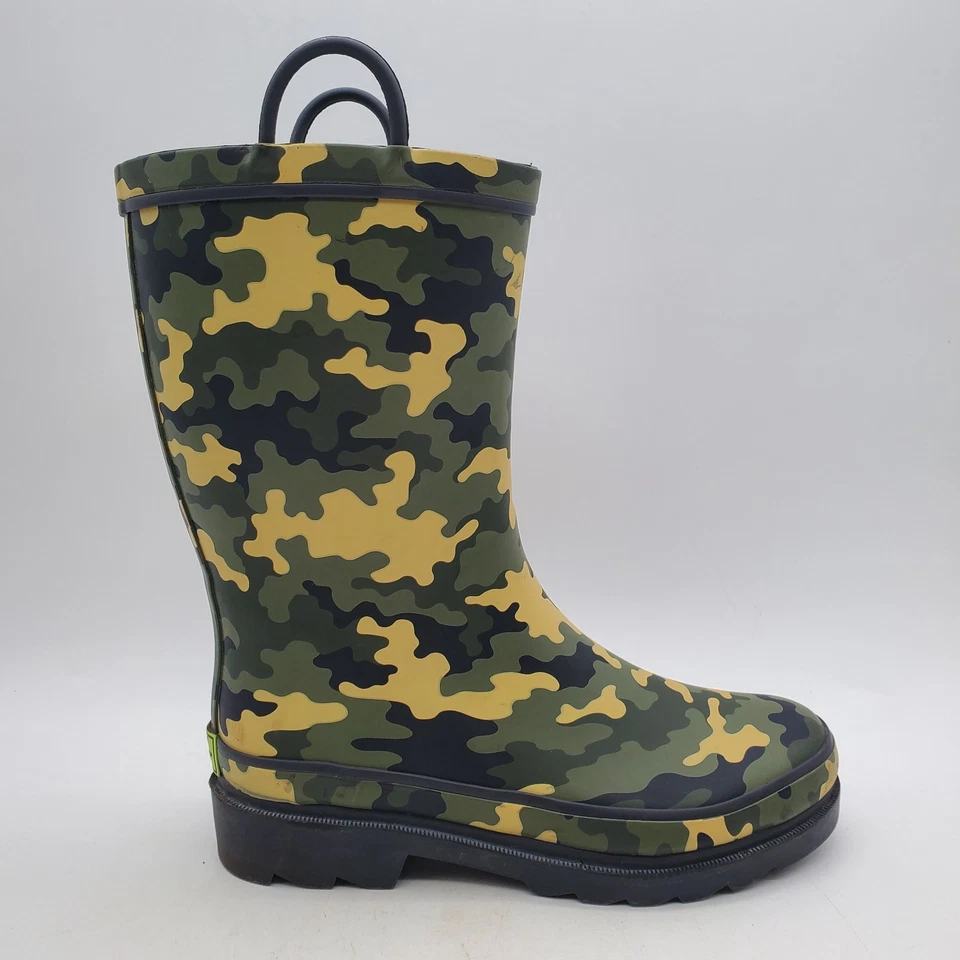 Botas de Lluvia Western Chief Camufladas Talla 3 EE. UU. Goma Superior Poliéster/Algodón Forro Foto 3 de 4