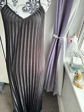 Shein Black Pleated Midi Dress Size M Spaghetti Strap Flowy Evening Casual