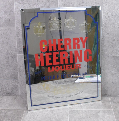 Cherry Heering Liqueur Werbespiegel Barspiegel  Deko Werbung Vintage Rar Selten