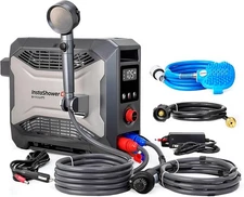 Portable Water Heater Tankless Propane 22,000 BTU, DC 12V Outdoor Camping Shower