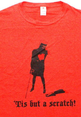 Monty Python Holy Grail ''Tis But A Scratch'' T-Shirt Size Large, NEW