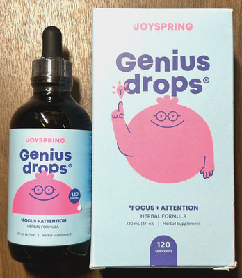 Joyspring Genius Drops - 4 fl oz / 120mL  - EXP 07/2027