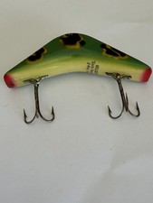 Vintage Fishing Lure: Millsite Daily Double (Rare Frog 🐸 Pattern)  Mint!  