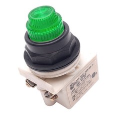 Square D 9001KM38LG Green Illuminated Push Button Switch, ø30mm, 120VAC/DC
