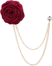 Fashion Bridegroom Wedding Brooches Cloth Art Hand-Made Rose Flower Brooch Lapel