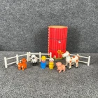 Vintage Fisher Price Little People Play Family Farm Set Barn Silo Animals