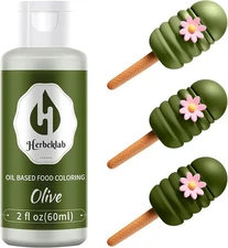 (Free Duty Tax) Olive Oil Based Food Coloring – 2 fl oz Professional Grade C