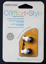 Memorex Comfort & Style Earphones ~ CB25 Black ~ New in Package