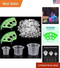 300pcs Tattoo Ink Caps Set with 2 Holders Perfect for Artists and Enthusiasts