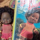 Baby Skates 12in Vintage Play Doll 1974 Dark Skin Curly Hair Blue Eyes Box — photo 4
