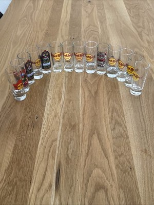 14x Hard Rock Café Schnapsgläser Shot - Gläser Sammelgläser Überall auf der Welt