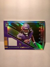 2019 Optic Alexander Mattison Silver Rookie Phenoms Prizm /50 Card #RP31. rookie card picture