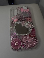 Hello Kitty Pink Glitter Mirror Iphone Case Dior Louis Vuitton Theme