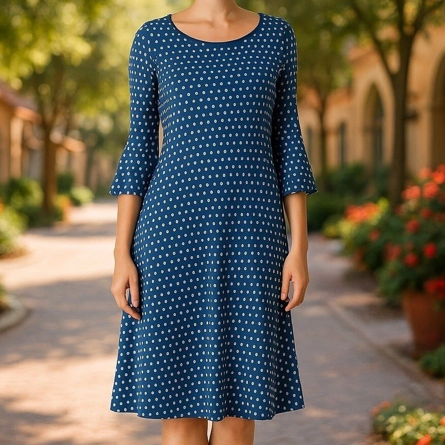 Star Vixen Abito A Portafoglio Donna – Maniche 3/4, Jersey ITY Elasticizzato, Chiusura Regolabile, Senza Pieghe