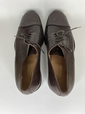 Bruno Magli Branson Mens Brown Leather Derby Cap Toe Dress  display picture 2