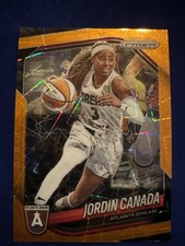 2025 Panini Prizm WNBA #120 Jordin Canada Orange Velocity Prizms