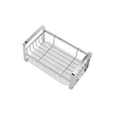 Kitchen Sink Sponge Holder 304 Stainless Steel Organizer with Drain Tray