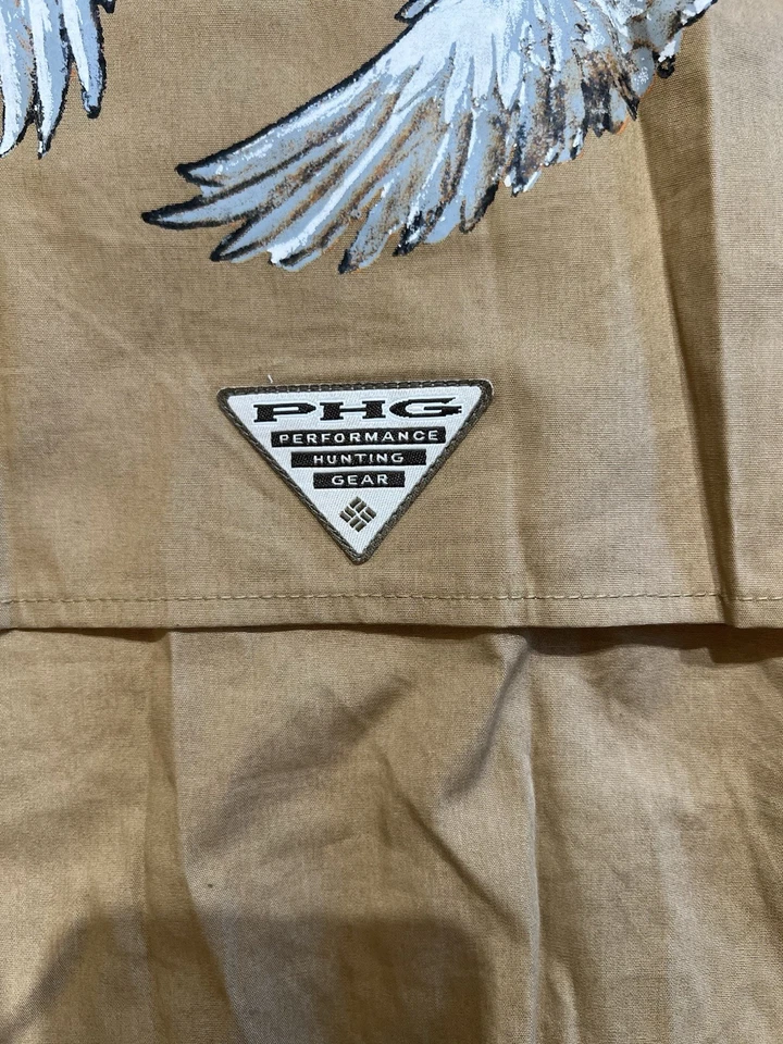 Columbia PHG Mallard Hunting Shirt Men’s M Tan Ducks Graphic Back - Image 4 of 4