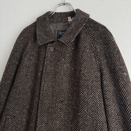 Cappotto Burberrys Balmacaan tweed britannico vintage raro classico