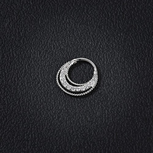 1 Stück 16 g Edelstahl Nase Septum Ring CZ Ohr Helix Piercing Ohrringe Schmuck - Bild 16 von 24